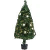 ALBERO DI NATALE FIBRA OTTICA FLOWER 90CM 100 PUNTE CON 12 FIORI COLORE VERDE
