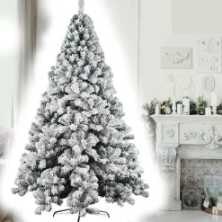 ALBERO DI NATALE INNEVATO 120CM NATALUNA SUPER FOLTO EFFETTO NEVE MODELLO ASPEN