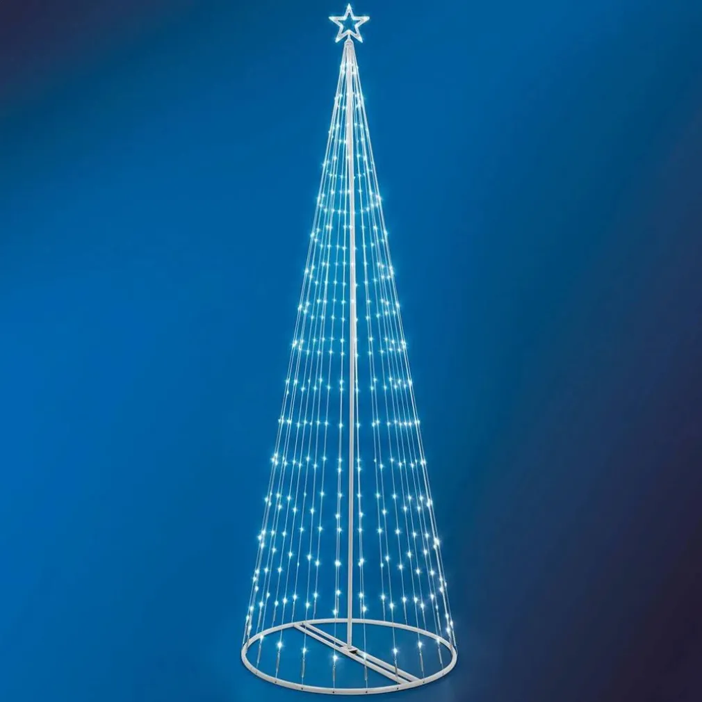 ALBERO DI NATALE LUMINOSO BIANCO FREDDO 394 LED 300CM DECORAZIONE PER ESTERNO