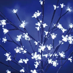 ALBERO DI NATALE LUMINOSO CILIEGIO PER ESTERNO 90 LED ALTEZZA 100 BIANCO FREDDO