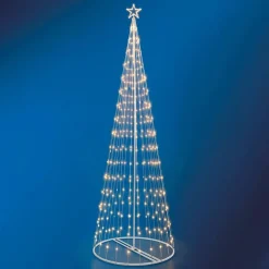 ALBERO DI NATALE LUMINOSO BIANCO CALDO 394 LED 300CM DECORAZIONE PER ESTERNO