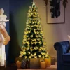 ALBERO DI NATALE LUMINOSO 120 CM CON LUCI LED FIBRA OTTICA BIANCO CALDO