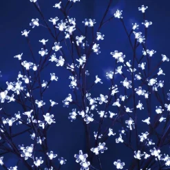 ALBERO DI NATALE LUMINOSO CILIEGIO PER ESTERNO 576 LED H 180 CM BIANCO FREDDO