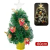 ALBERO DI NATALE MINI 60 CM CON DECORI PALLINE ORSETTO E LUCI INCLUSE PIGNE