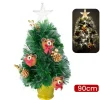 ALBERO DI NATALE MINI 90 CM CON DECORI PALLINE ORSETTO E LUCI INCLUSE PIGNE