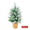 ALBERO DI NATALE MINI EFFETTO INNEVATO DIM. 90 CM SINTETICO ALBERELLO CON VASO
