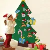 ALBERO DI NATALE PER BAMBINI IN FELTRO DA PARETE CON 26 ADDOBBI NATALIZI 110CM