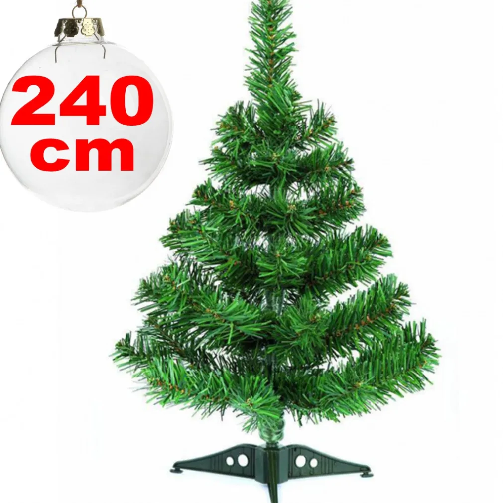 ALBERO DI NATALE SINTETICO 240CM DECORAZIONE DECORAZIONI PER CASA SCUOLA UFFICIO