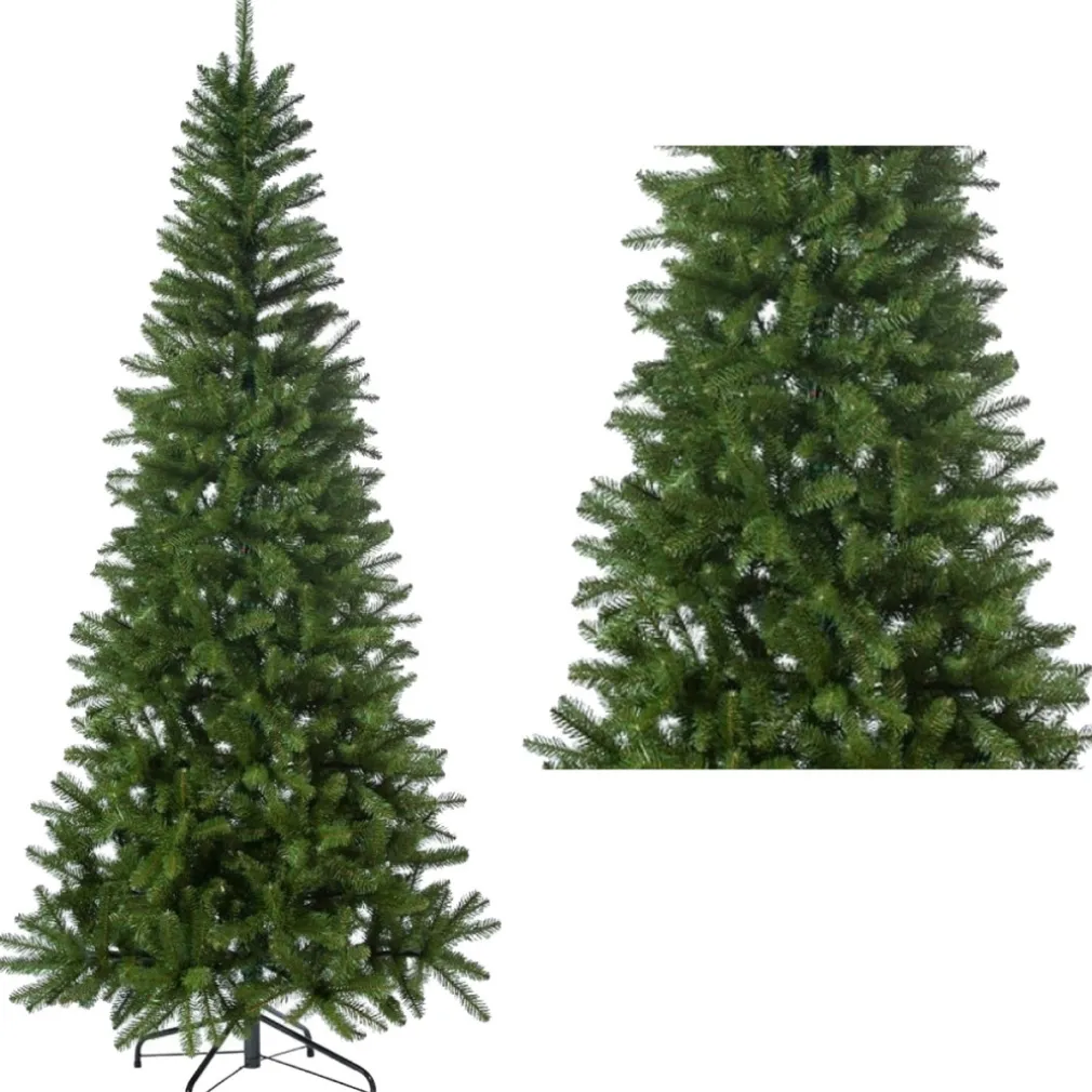 ALBERO DI NATALE SLIM NATALUNA MOD. STELVIO ALTEZZA 240 CM BASE A CROCE 825 RAMI