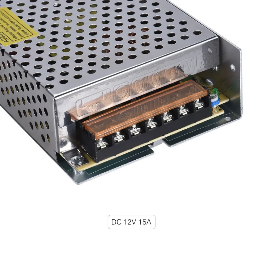 ALIMENTATORE 15A 12V STRISCIA LED TRASFORMATORE 15 AMPERE STABILIZZATO 220V 180W