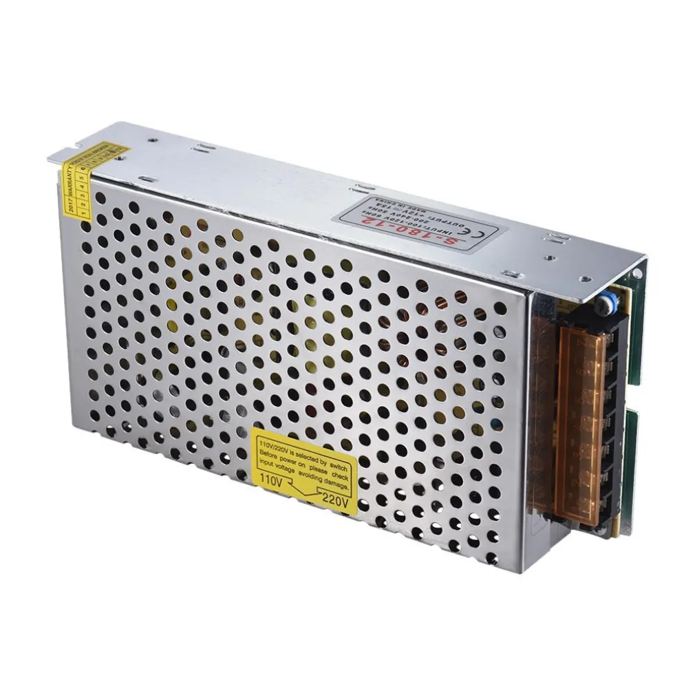 ALIMENTATORE 15A 12V STRISCIA LED TRASFORMATORE 15 AMPERE STABILIZZATO 220V 180W