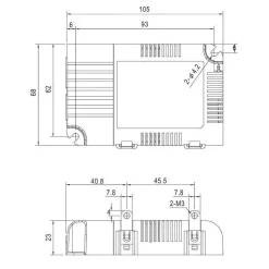 ALIMENTATORE MAX 25 W MULTI-CORRENTE LED DRIVER DIMMERABILE LAMPADE FARETTI PUSH