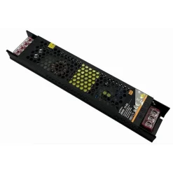 ALIMENTATORE SLIM METALLICO STABILIZZATO 200 WATT DC 12V 2 USCITE FHYLA200W12V