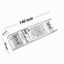 ALIMENTATORE SLIM STABILIZZATO 12V 100W SWITCH TRASFORMATORE 8.33MHA FHYLA100W12V