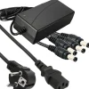 ALIMENTATORE STABILIZZATO TRASFORMATORE 12V 5A 4 USCITE TELECAMERE DVR STRISCE