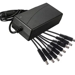 ALIMENTATORE STABILIZZATO TRASFORMATORE 12V 5A 8 USCITE TELECAMERE DVR STRISCE