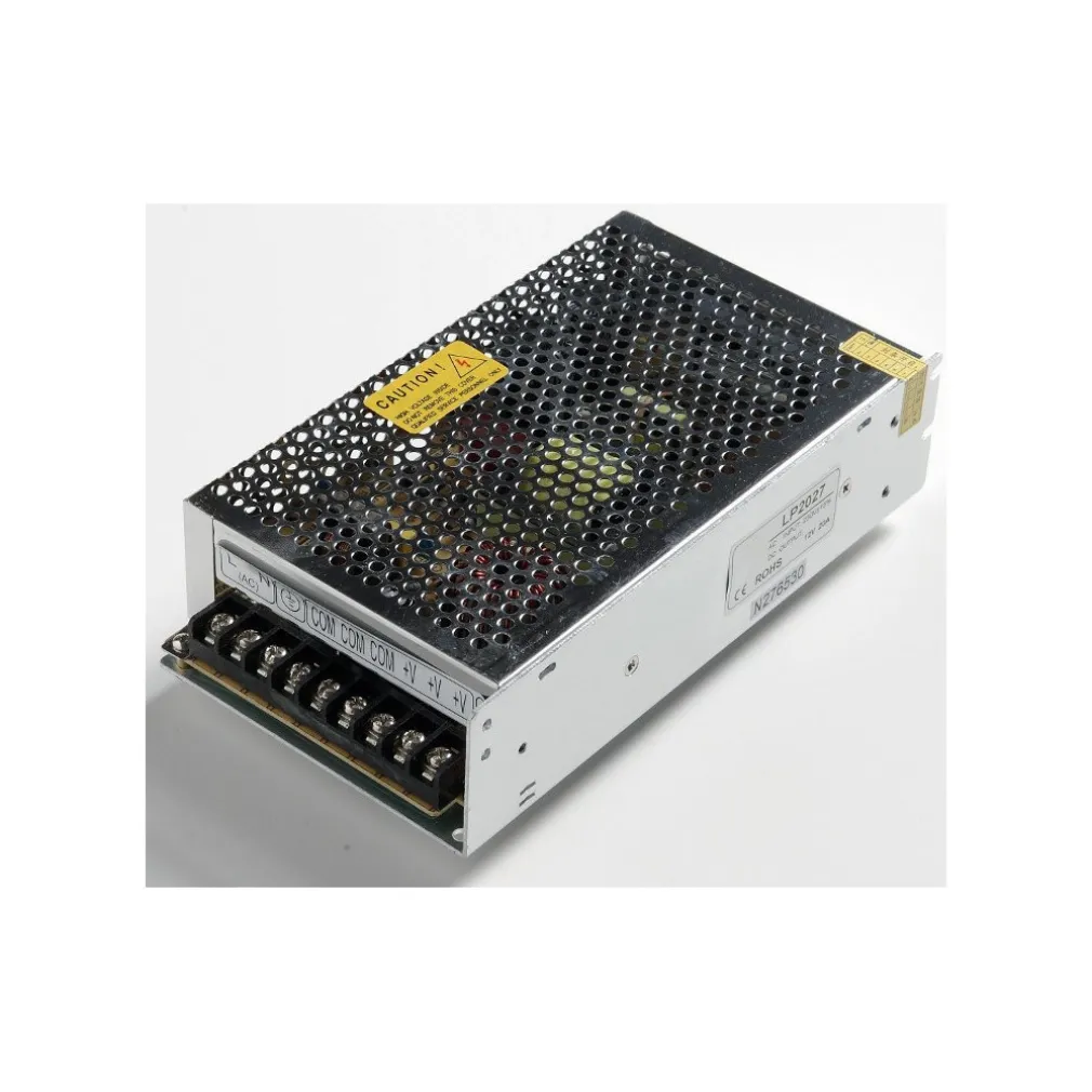 ALIMENTATORE TRASFORMATORE STABILIZZATO TRIMMER 220V 24V 5 A PER STRISCIA LED 5A