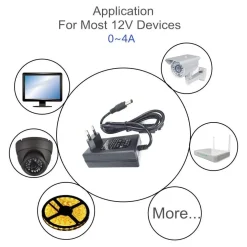 ALIMENTATORE UNIVERSALE AC / DC ADATTATORE DI ALIMENTAZIONE 12V 4A QY-9120