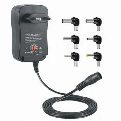 ALIMENTATORE UNIVERSALE REGOLABILE DA 3V A 12V CARICABATTERIE 30W MAXTECH CA-S017U