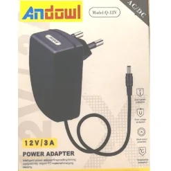 ALIMENTATORE UNIVERSALE STABILIZZATO ADATTATORE ALIMENTAZIONE AC/DC 12V 3A Q-12V