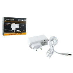 ALIMENTATORE UNIVERSALE 12V 1A TRASFORMATORE TELECAMERE VIDEOSORVEGLIANZA S-1AB