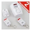 ALLARME CON SENSORE INFRAROSSI 2 TELECOMANDI 105 DB RAGGIO 6 METRI CASA UFFICIO