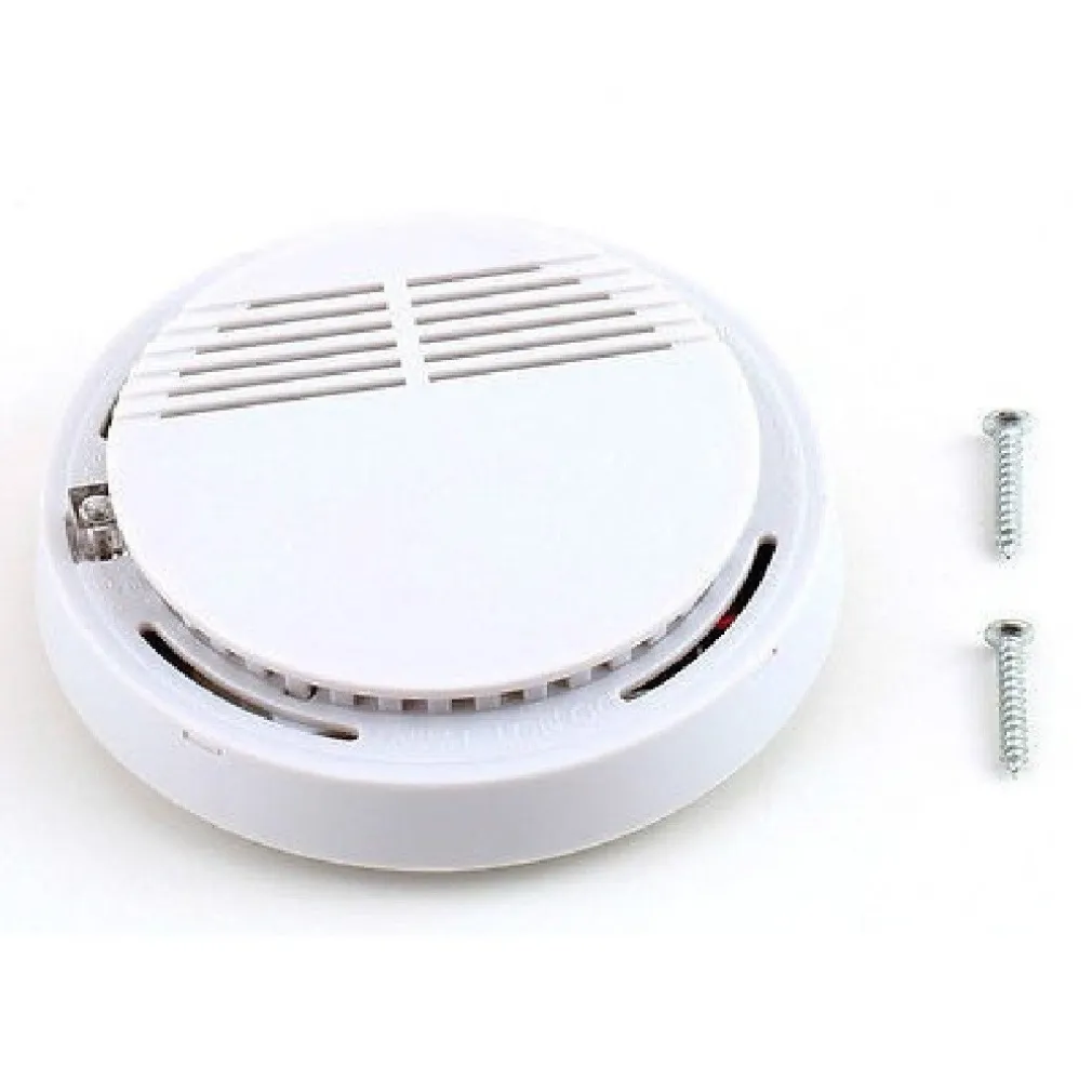 ALLARME RILEVATORE FUMO A SENSORE ANTINCENDIO SMOKE 9V SOFFITTO PER CASA HOTEL