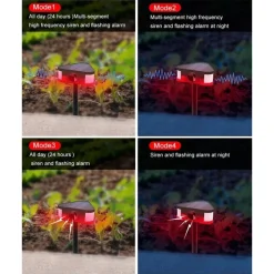 ALLARME SOLARE SENSORE MOVIMENTO 129 DB TELECOMANDO SIRENA ULTRASUONI Q-BJ911