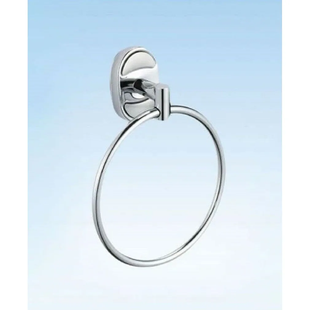 ANELLO CERCHIO PORTA ASCIUGAMANO MODERNO FISSAGGIO A PARETE BAGNO OVALE 52015