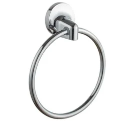 ANELLO CERCHIO PORTA ASCIUGAMANO MODERNO FISSAGGIO A PARETE ARREDO BAGNO 79807