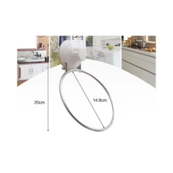 ANELLO PORTA ASCIUGAMANO ASCIUGAMANI A PARETE CON ATTACCO A VENTOSA IN ACCIAIO