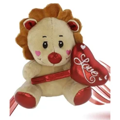 ANIMALI PELUCHE CON CUORE SCRITTA LOVE LAMÈ 16CM SAN VALENTINO 3 MOD. ASS. 93642