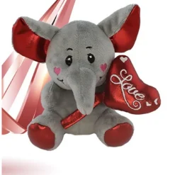 ANIMALI PELUCHE CON CUORE SCRITTA LOVE LAMÈ 16CM SAN VALENTINO 3 MOD. ASS. 93642