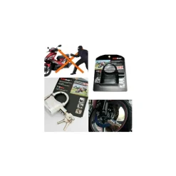 ANTIFURTO BLOCCADISCO CON ALLARME SONORO PER MOTO SCOOTER LUCCHETTO BLOCCADISCHI