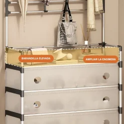 APPENDIABITI 8 GANCI SCARPIERA 4 RIPIANI ORGANIZER SCARPE ARMADIO MULTIFUNZIONE IN ACCIAIO