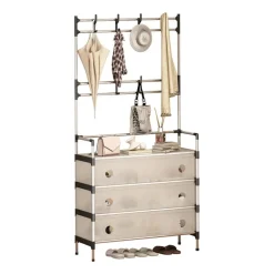 APPENDIABITI 8 GANCI SCARPIERA 4 RIPIANI ORGANIZER SCARPE ARMADIO MULTIFUNZIONE IN ACCIAIO