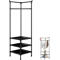 APPENDIABITI AD ANGOLO IN METALLO ARMADIO ORGANIZER ABBIGLIAMENTO RETRÒ ESPOSITORE