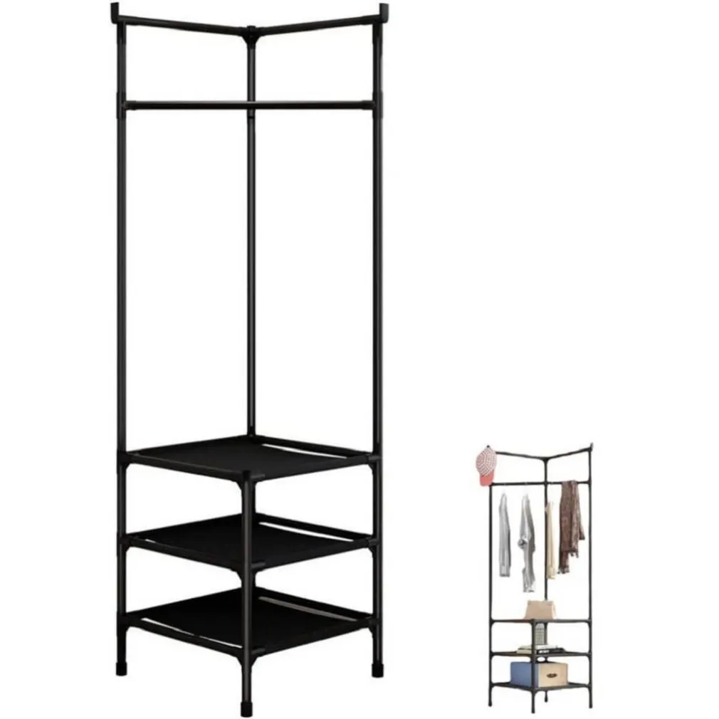 APPENDIABITI AD ANGOLO IN METALLO ARMADIO ORGANIZER ABBIGLIAMENTO RETRÒ ESPOSITORE