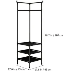 APPENDIABITI AD ANGOLO IN METALLO ARMADIO ORGANIZER ABBIGLIAMENTO RETRÒ ESPOSITORE