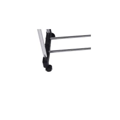 APPENDIABITI ALLUNGABILE TELESCOPICO DOPPIO CON RUOTE E VASSOIO 80X40X80/155CM