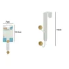 APPENDIABITI APPENDINO DA PORTA METALLO BIANCO PALLINE LEGNO 2 POSTI GANCI 79553