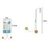 APPENDIABITI APPENDINO DA PORTA METALLO BIANCO PALLINE LEGNO 2 GANCI POSTI 79552