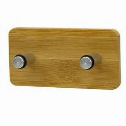 APPENDIABITI APPENDINO PARETE METALLO LEGNO 2 POSTI GANCI GIACCHE VESTITI 79545