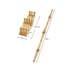 APPENDIABITI APPENDIPANNI DA PARETE LEGNO 10 POSTI A FISARMONICA ESTENSIBILE