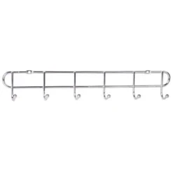 APPENDIABITI ATTACCAPANNI VESTITI A PARETE MURO A 6 POSTI GANCI 34X3,5CM 58024
