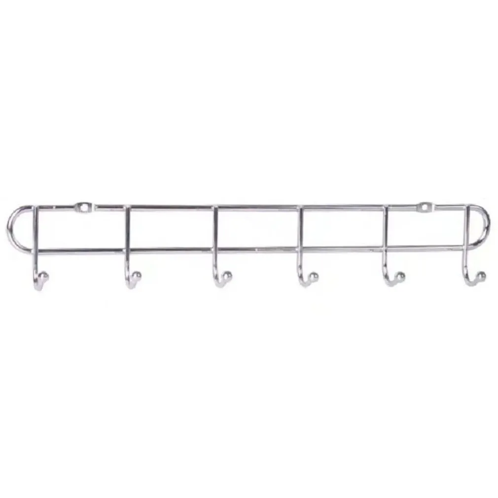 APPENDIABITI ATTACCAPANNI VESTITI A PARETE MURO A 6 POSTI GANCI 34X3,5CM 58024