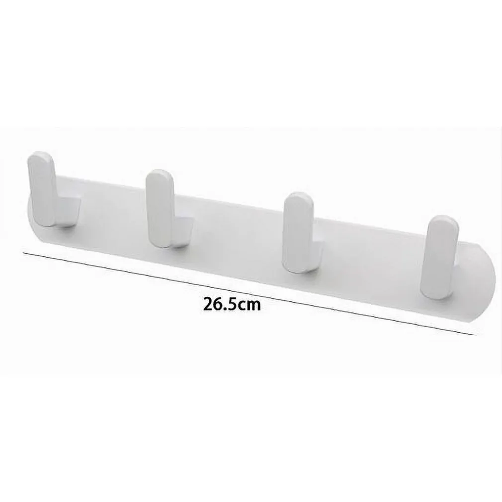 APPENDIABITI CON 4 GANCI APPENDINO ASCIUGAMANO DA BAGNO CASA CUCINA BIANCO 59743