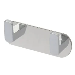 APPENDIABITI CON 2 GANCI APPENDINO PORTASCIUGAMANO BAGNO CASA CUCINA CROMATO 59731