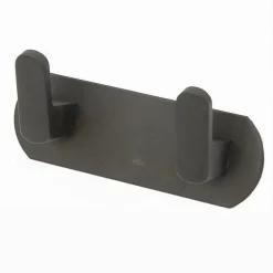 APPENDIABITI CON 2 GANCI APPENDINO PORTASCIUGAMANO BAGNO CASA CUCINA NERO 59736