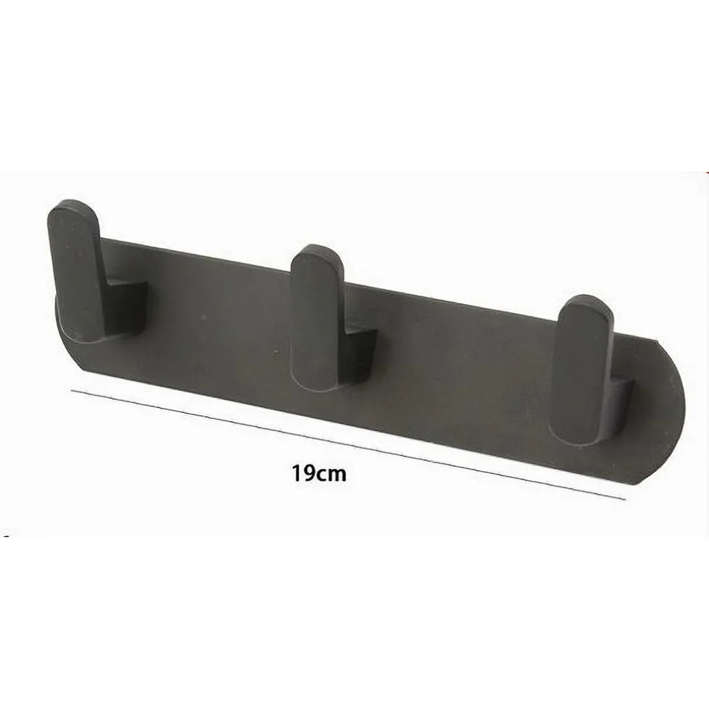 APPENDIABITI CON 3 GANCI APPENDINO PORTASCIUGAMANO BAGNO CASA CUCINA NERO 59737